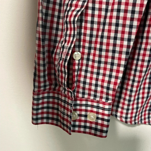 H&M Men’s Slim Fit Long Sleeve Red & Black Checkered Shirt - Medium - Picture 9 of 9